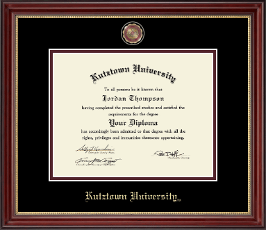 Kutztown University diploma frame - Masterpiece Medallion Diploma Frame in Kensington Gold