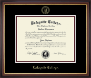 Lafayette College Gold Embossed Diploma Frame in Regency Gold