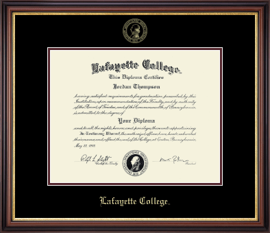 Lafayette College diploma frame - Gold Embossed Diploma Frame in Regency Gold