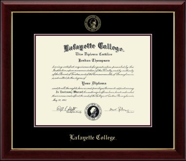 Lafayette College diploma frame - Gold Embossed Diploma Frame in Gallery