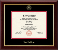 Lee College Gold Embossed Diploma Frame in Gallery