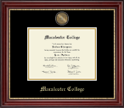 Macalester College diploma frame - Masterpiece Medallion Diploma Frame in Kensington Gold