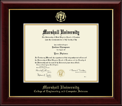 Marshall University diploma frame - Gold Embossed Diploma Frame in Gallery