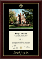 Marshall University Campus Scene Diploma Frame in Gallery
