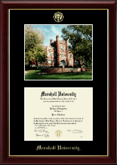 Marshall University diploma frame - Campus Scene Diploma Frame in Gallery
