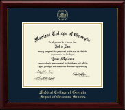 Medical College of Georgia Gold Embossed Diploma Frame in Gallery