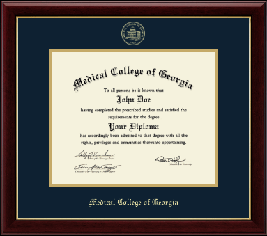 Medical College of Georgia diploma frame - Gold Embossed Diploma Frame in Gallery