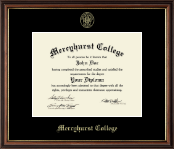 Mercyhurst College Erie Gold Embossed Diploma Frame in Williamsburg