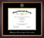 Michigan Technological University Gold Embossed Diploma Frame in Regency Gold