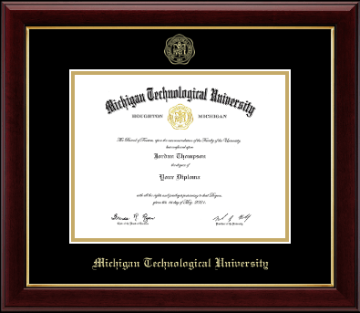 Michigan Technological University diploma frame - Gold Embossed Diploma Frame in Gallery