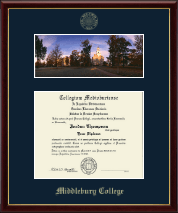 Middlebury College diploma frame - Campus Scene Edition Diploma Frame in Galleria