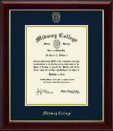 Midway College diploma frame - Gold Embossed Diploma Frame in Gallery