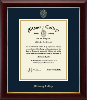 Midway College diploma frame - Gold Embossed Diploma Frame in Gallery
