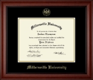 Millersville University of Pennsylvania Gold Embossed Diploma Frame in Cambridge