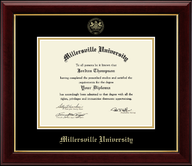Millersville University of Pennsylvania diploma frame - Gold Embossed Diploma Frame in Gallery