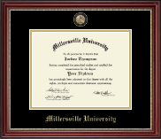 Millersville University of Pennsylvania Masterpiece Medallion Diploma Frame in Kensington Gold