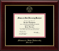 Minnesota State University Moorhead Gold Embossed Diploma Frame in Gallery