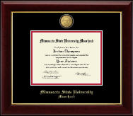 Minnesota State University Moorhead diploma frame - 23K Medallion Diploma Frame in Gallery