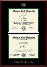 Michigan State University Double Diploma Frame in Galleria