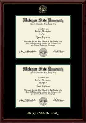 Michigan State University diploma frame - Double Diploma Frame in Galleria