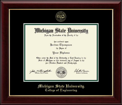 Michigan State University diploma frame - Gold Embossed Diploma Frame in Gallery