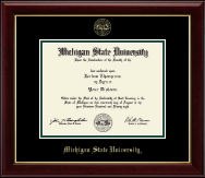 Michigan State University diploma frame - Gold Embossed Diploma Frame in Gallery
