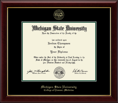 Michigan State University diploma frame - Gold Embossed Diploma Frame in Gallery