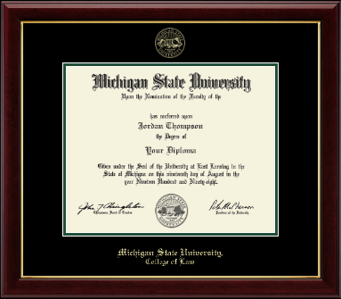 Michigan State University diploma frame - Gold Embossed Diploma Frame in Gallery