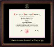 Massachusetts Institute of Technology Gold Embossed Diploma Frame in Regency Gold