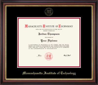Massachusetts Institute of Technology diploma frame - Gold Embossed Diploma Frame in Regency Gold