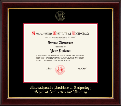 Massachusetts Institute of Technology diploma frame - Gold Embossed Diploma Frame in Gallery