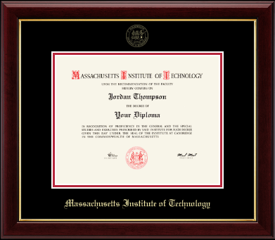 Massachusetts Institute of Technology diploma frame - Gold Embossed Diploma Frame in Gallery