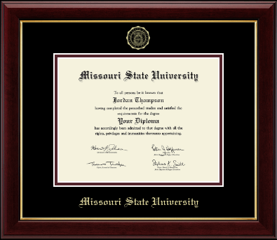 Missouri State University diploma frame - Gold Embossed Diploma Frame in Gallery