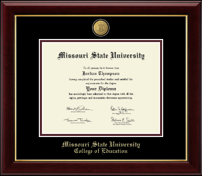 Missouri State University diploma frame - 23K Medallion Diploma Frame in Gallery