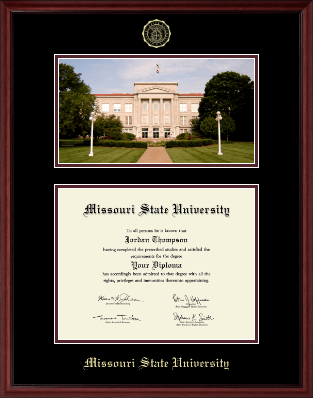 Missouri State University diploma frame - Campus Scene Edition Diploma Frame in Camby