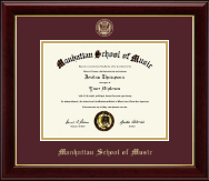Manhattan School of Music Gold Embossed Diploma Frame in Gallery