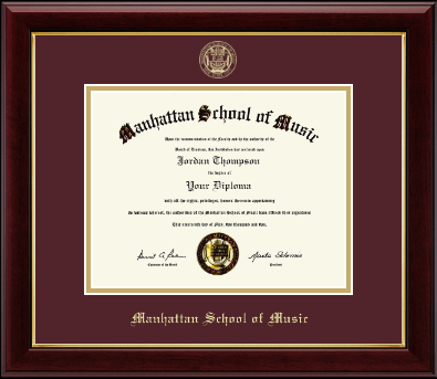 Manhattan School of Music diploma frame - Gold Embossed Diploma Frame in Gallery