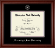 Mississippi State University Silver Embossed Diploma Frame in Cambridge