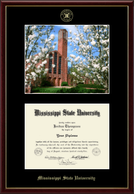 Mississippi State University diploma frame - Campus Scene Diploma Frame in Galleria