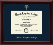 Mount Aloysius College Gold Embossed Diploma Frame in Gallery
