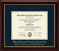 Mount Vernon Nazarene University diploma frame - Gold Embossed Diploma Frame in Gallery
