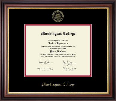 Muskingum College diploma frame - Gold Embossed Diploma Frame in Regency Gold
