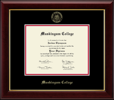 Muskingum College diploma frame - Gold Embossed Diploma Frame in Gallery