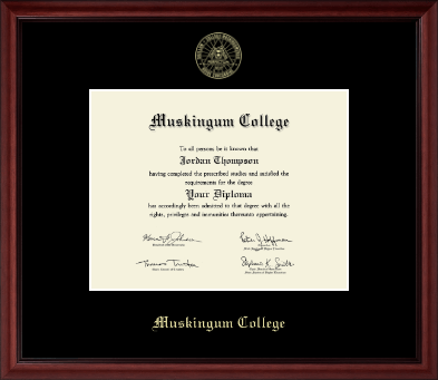 Muskingum College diploma frame - Gold Embossed Diploma Frame in Camby