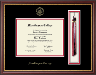 Muskingum College diploma frame - Tassel & Cord Diploma Frame in Newport