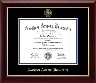 Northern Arizona University diploma frame - Gold Embossed Diploma Frame in Gallery