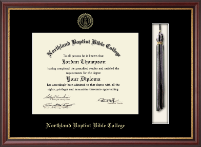 Northland Baptist Bible College diploma frame - Tassel & Cord Diploma Frame in Newport