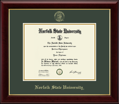 Norfolk State University diploma frame - Gold Embossed Diploma Frame in Gallery