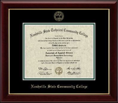 Nashville State Community College diploma frame - Gold Embossed Diploma Frame in Gallery