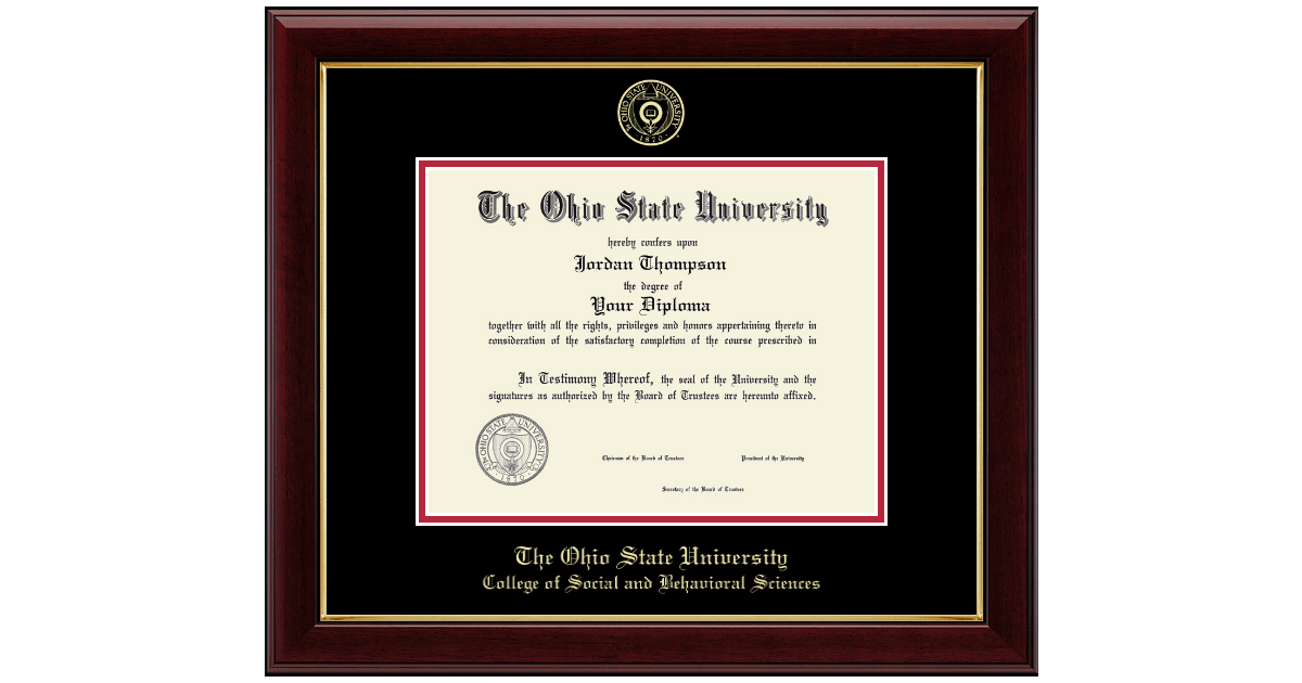 Gold Embossed Diploma Frame in Gallery The Ohio State University Item 116170OSB from The